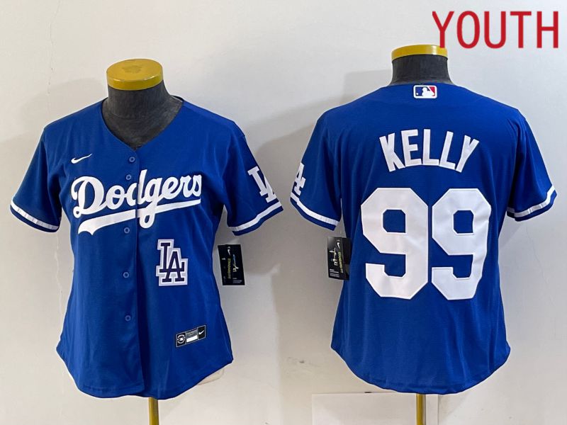 Youth Los Angeles Dodgers 99 Kelly Blue 2024 Nike Game MLB Jersey style 5
